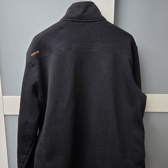 Orvis Black Sweater Fleece Jacket - XL - Picture 2 of 11